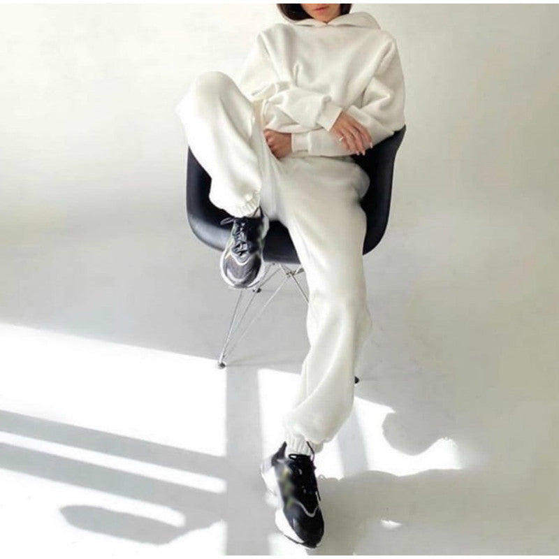 Tracksuit Fleece Sweatshirts Two Piece Set Oversized Sports Hoodie Suit - MERGE.DAY.1.FREESTYLE