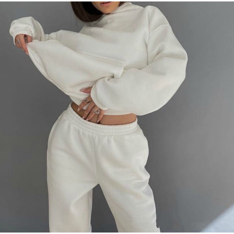 Tracksuit Fleece Sweatshirts Two Piece Set Oversized Sports Hoodie Suit - MERGE.DAY.1.FREESTYLE