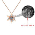 Personalized Projection Necklace Custom Photo Jewelry Women Snowflake Pendant - MERGE.DAY.1.FREESTYLE