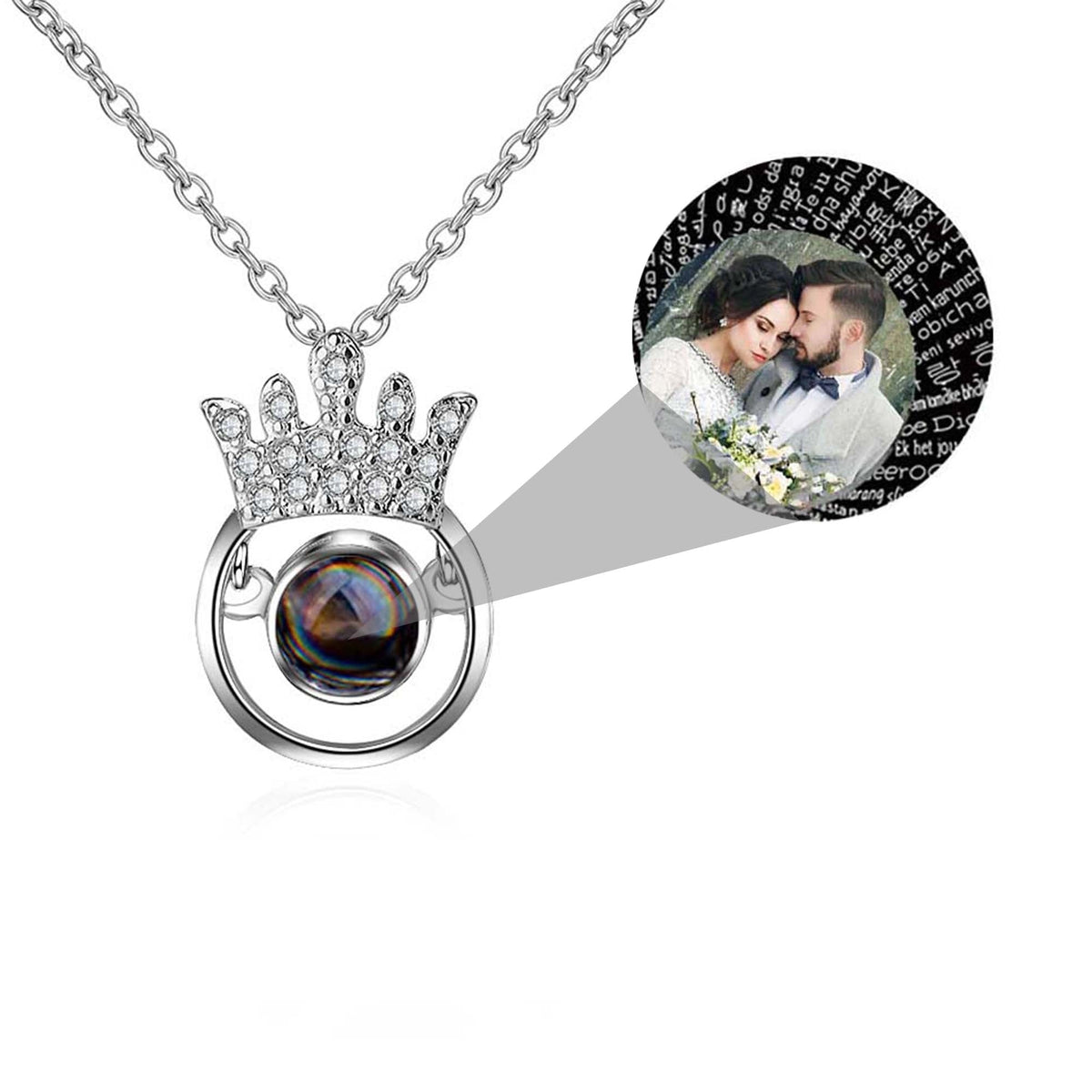 Round Crown Projection Necklace Pendant - MERGE.DAY.1.FREESTYLE