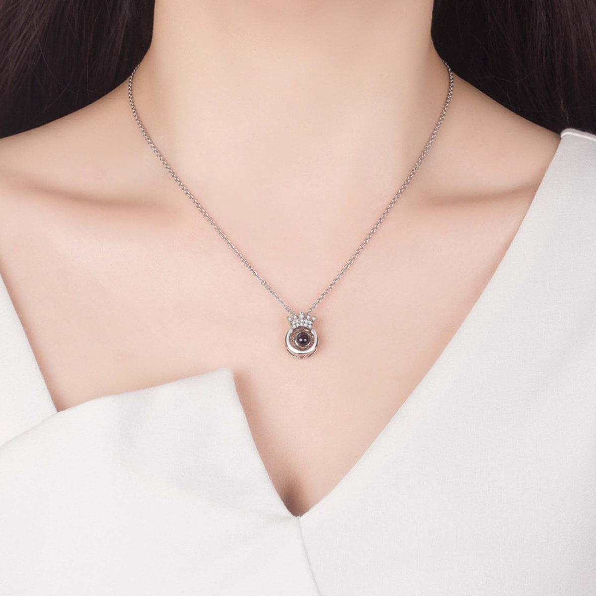 Round Crown Projection Necklace Pendant - MERGE.DAY.1.FREESTYLE