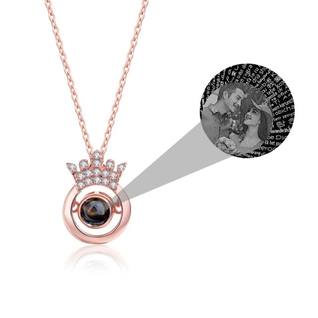 Round Crown Projection Necklace Pendant - MERGE.DAY.1.FREESTYLE
