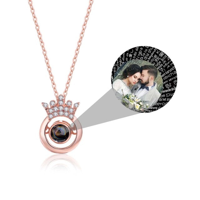 Round Crown Projection Necklace Pendant - MERGE.DAY.1.FREESTYLE
