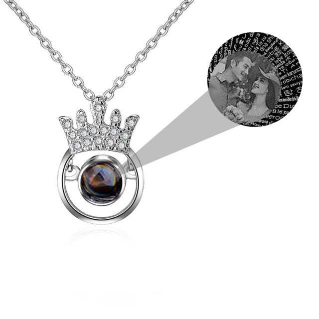 Round Crown Projection Necklace Pendant - MERGE.DAY.1.FREESTYLE