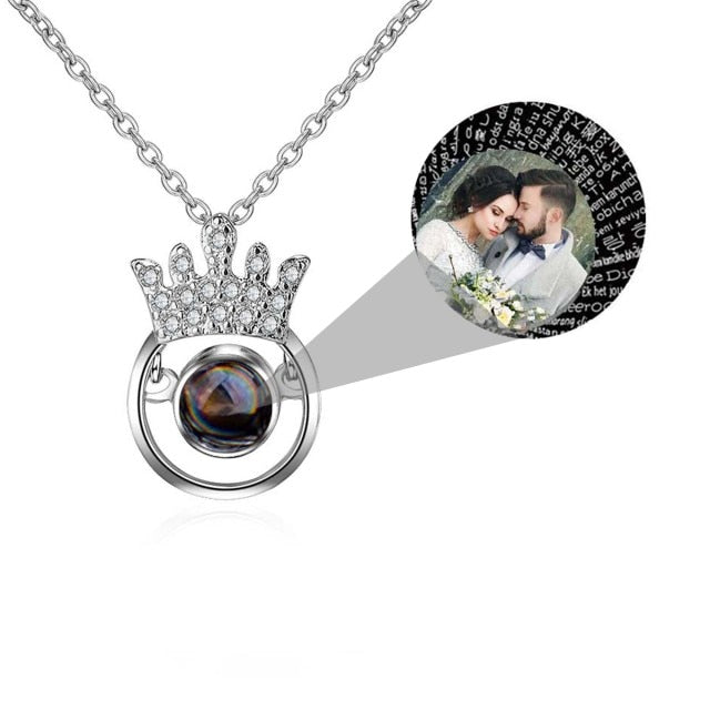 Round Crown Projection Necklace Pendant - MERGE.DAY.1.FREESTYLE