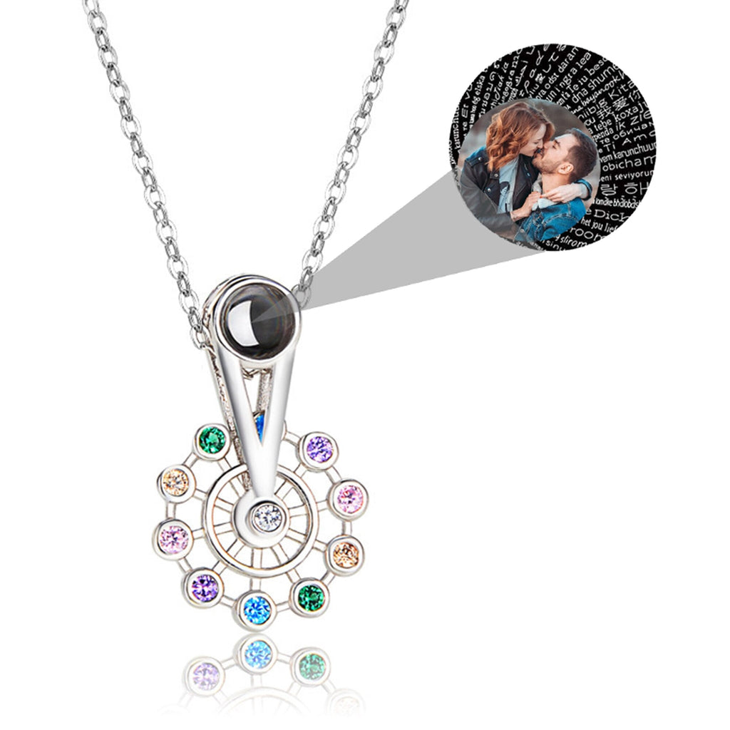 Personalized Ferris Wheel Shaped Colorful Crystal Custom Photo Projection Name Pendant - MERGE.DAY.1.FREESTYLE