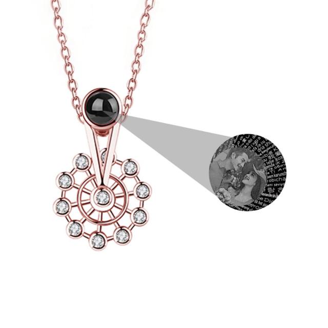 Personalized Ferris Wheel Shaped Colorful Crystal Custom Photo Projection Name Pendant - MERGE.DAY.1.FREESTYLE