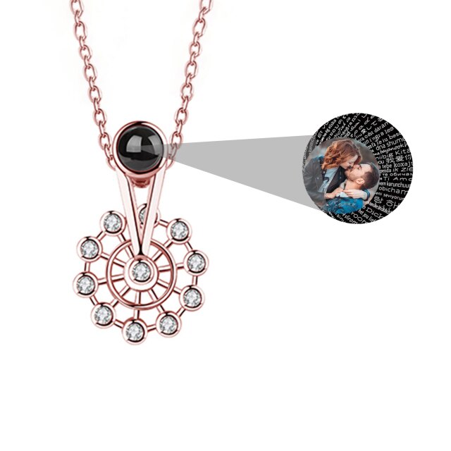 Personalized Ferris Wheel Shaped Colorful Crystal Custom Photo Projection Name Pendant - MERGE.DAY.1.FREESTYLE
