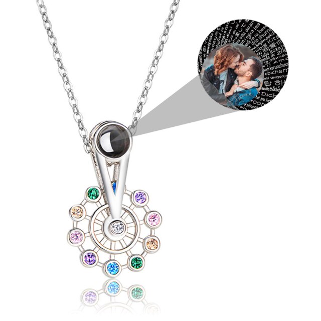 Personalized Ferris Wheel Shaped Colorful Crystal Custom Photo Projection Name Pendant - MERGE.DAY.1.FREESTYLE