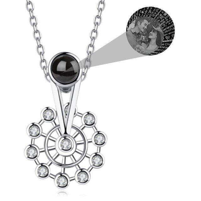 Personalized Ferris Wheel Shaped Colorful Crystal Custom Photo Projection Name Pendant - MERGE.DAY.1.FREESTYLE