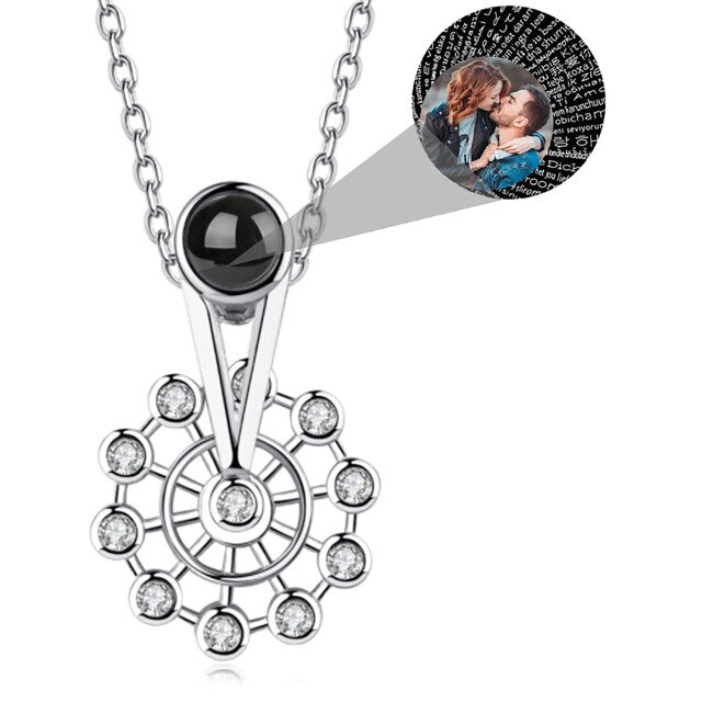 Personalized Ferris Wheel Shaped Colorful Crystal Custom Photo Projection Name Pendant - MERGE.DAY.1.FREESTYLE