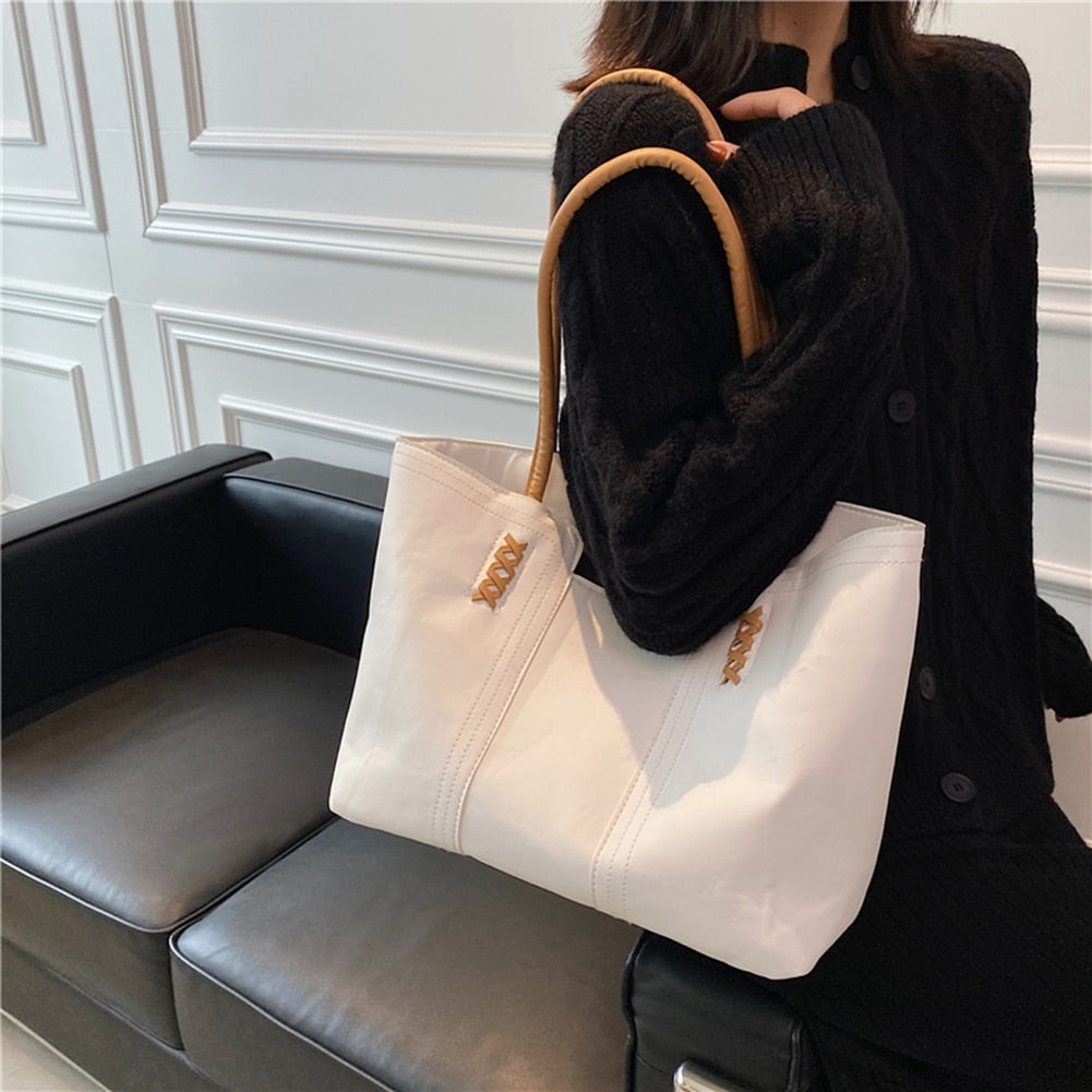 Fashion Women PU Leather Solid Color Shoulder Shopping Bag - MERGE.DAY.1.FREESTYLE
