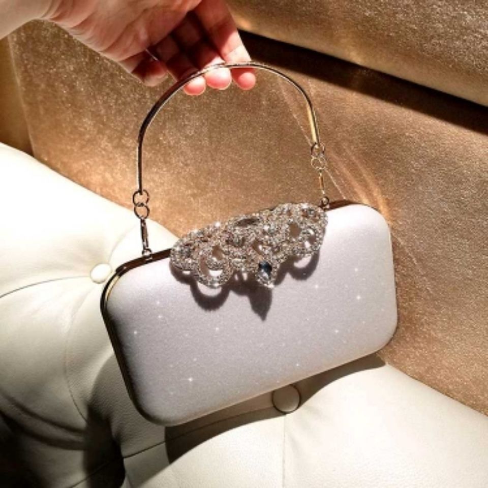 Rhinestone Evening Bags Wedding Diamonds Handbags Black Chic Bag With Handle - MERGE.DAY.1.FREESTYLE