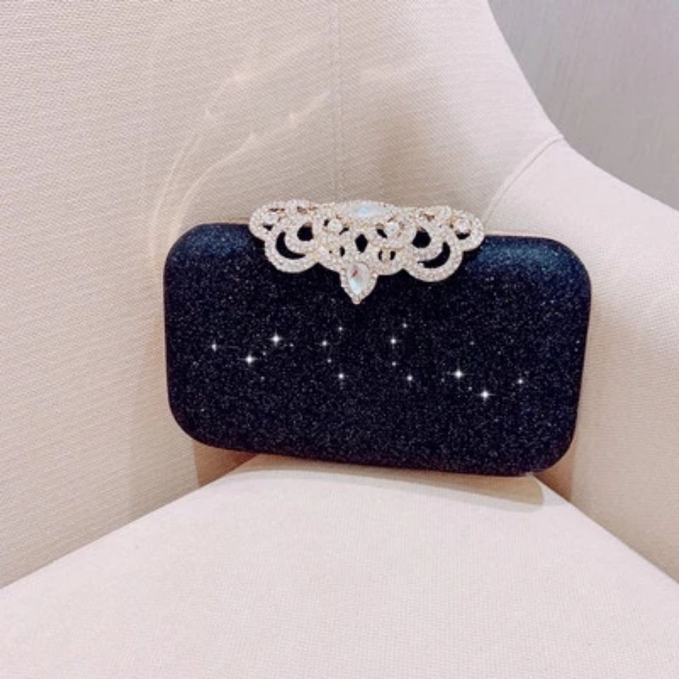Rhinestone Evening Bags Wedding Diamonds Handbags Black Chic Bag With Handle - MERGE.DAY.1.FREESTYLE