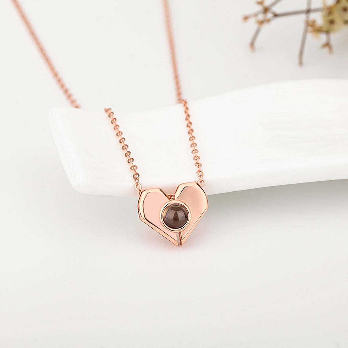 Personalized Heart Shaped Projection Necklace Custom Photo Pendan - MERGE.DAY.1.FREESTYLE