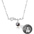 Personalized Custom Photo Heartbeat Shape Necklace Crystal Projection Pendant - MERGE.DAY.1.FREESTYLE