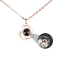 Personalized heart shape Projection Photo Necklace Custom Pendant - MERGE.DAY.1.FREESTYLE