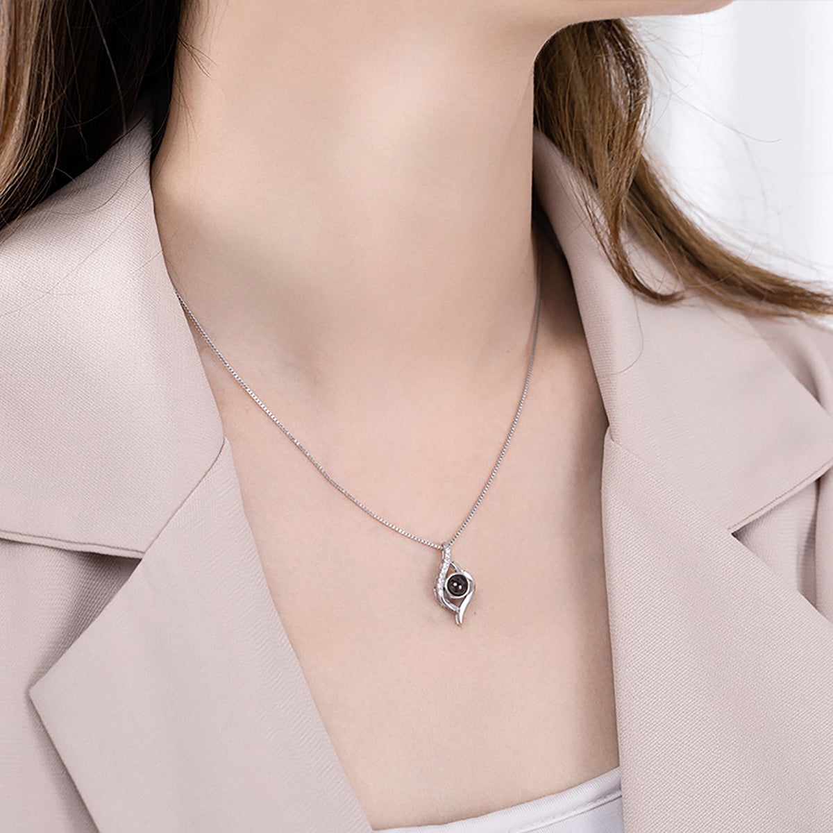 Personalized Photo Name Projection Custom Pendant For Women Girls Trendy Necklaces - MERGE.DAY.1.FREESTYLE