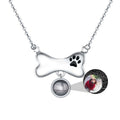 Custom Dog Bone Shaped Projection Necklace Personalized Name Photo Trendy Pendant - MERGE.DAY.1.FREESTYLE