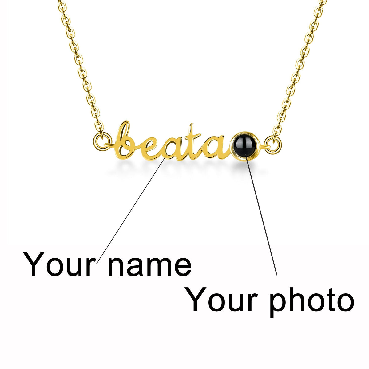 Personalized Pendant Clavicle Chain Customized Name Projection Photo Necklace - MERGE.DAY.1.FREESTYLE