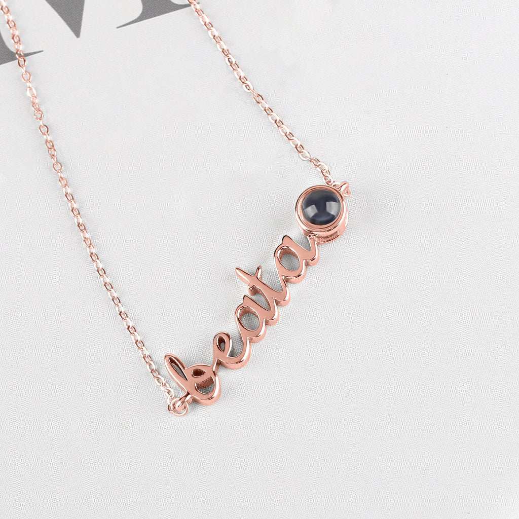 Personalized Pendant Clavicle Chain Customized Name Projection Photo Necklace - MERGE.DAY.1.FREESTYLE