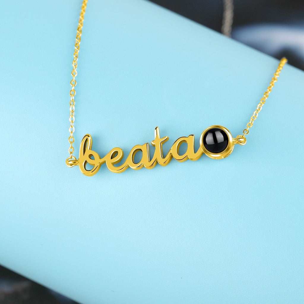 Personalized Pendant Clavicle Chain Customized Name Projection Photo Necklace - MERGE.DAY.1.FREESTYLE