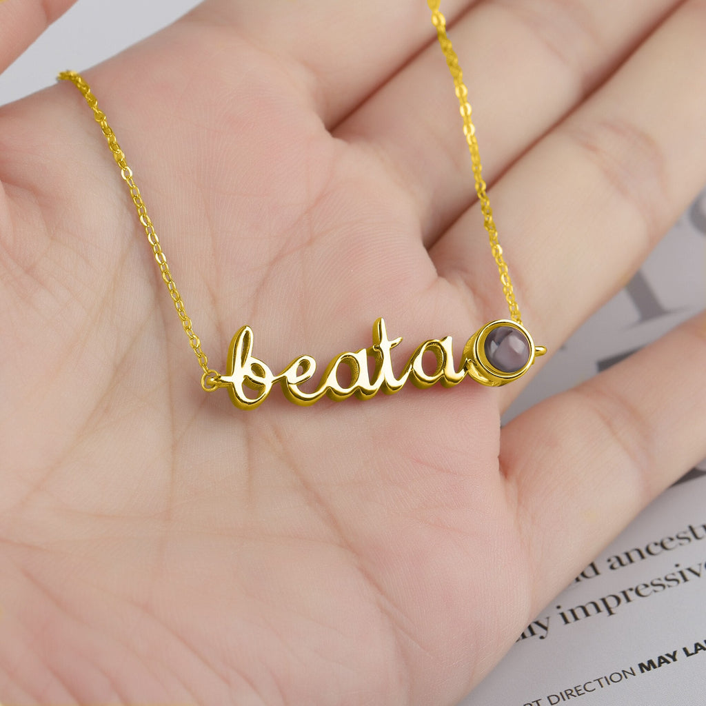 Personalized Pendant Clavicle Chain Customized Name Projection Photo Necklace - MERGE.DAY.1.FREESTYLE