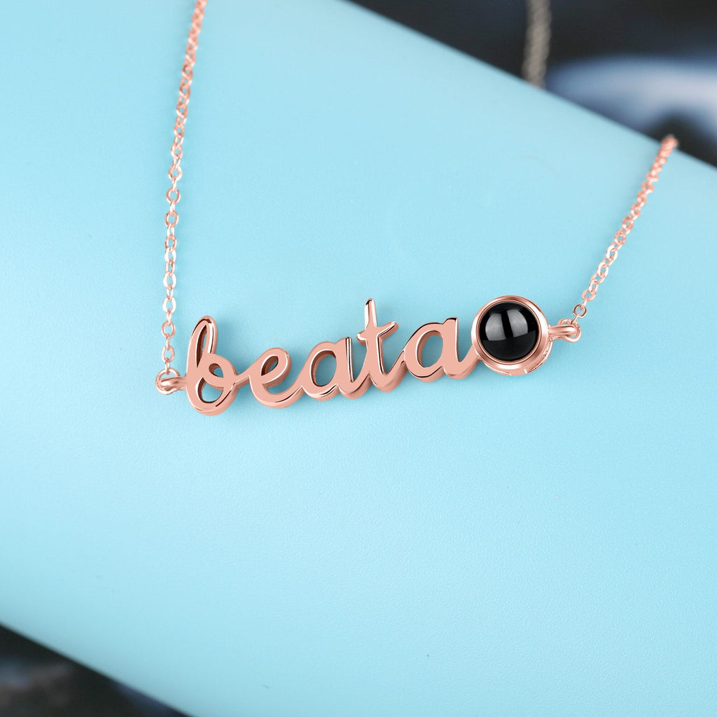 Personalized Pendant Clavicle Chain Customized Name Projection Photo Necklace - MERGE.DAY.1.FREESTYLE