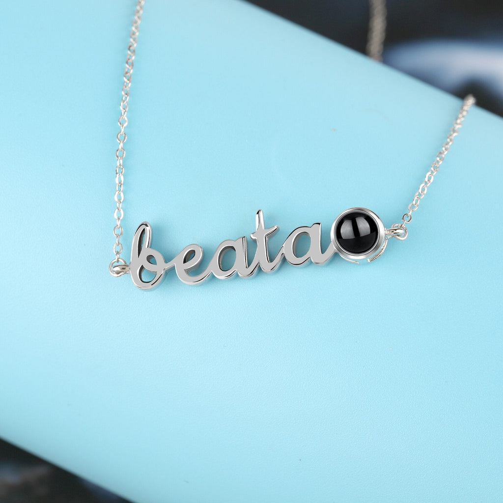 Personalized Pendant Clavicle Chain Customized Name Projection Photo Necklace - MERGE.DAY.1.FREESTYLE