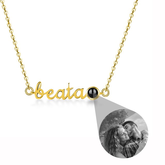 Personalized Pendant Clavicle Chain Customized Name Projection Photo Necklace - MERGE.DAY.1.FREESTYLE