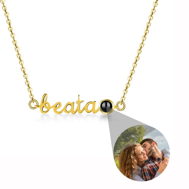 Personalized Pendant Clavicle Chain Customized Name Projection Photo Necklace - MERGE.DAY.1.FREESTYLE