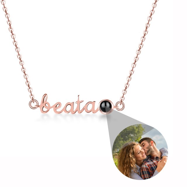 Personalized Pendant Clavicle Chain Customized Name Projection Photo Necklace - MERGE.DAY.1.FREESTYLE