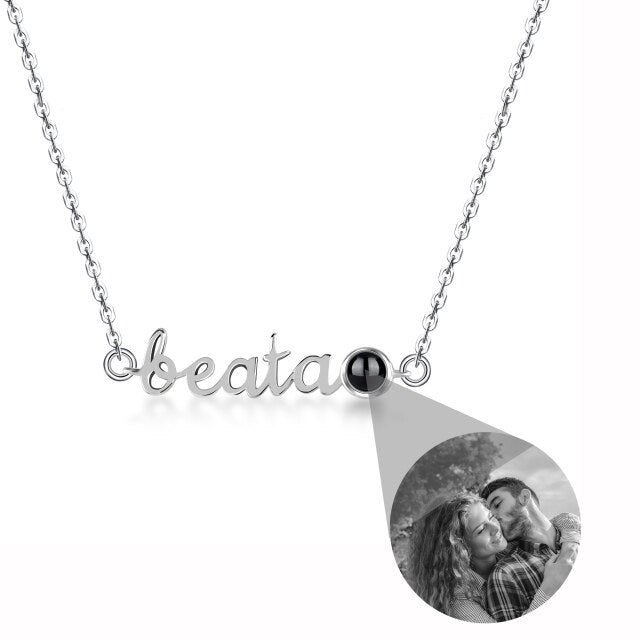 Personalized Pendant Clavicle Chain Customized Name Projection Photo Necklace - MERGE.DAY.1.FREESTYLE