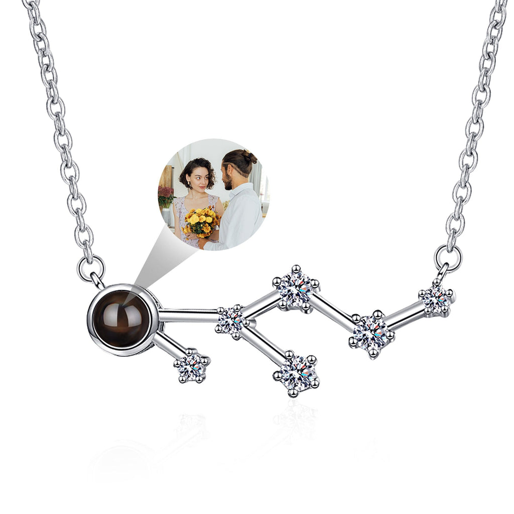 Personalized 12 Constellations Projection Necklace Customized Color Photo Pendant Jewelry Gifts - MERGE.DAY.1.FREESTYLE