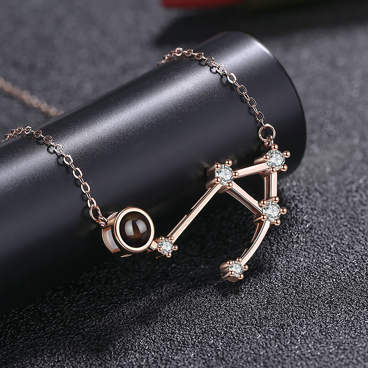 Personalized 12 Constellations Projection Necklace Customized Color Photo Pendant Jewelry Gifts - MERGE.DAY.1.FREESTYLE