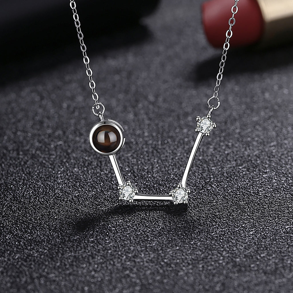 Personalized 12 Constellations Projection Necklace Customized Color Photo Pendant Jewelry Gifts - MERGE.DAY.1.FREESTYLE
