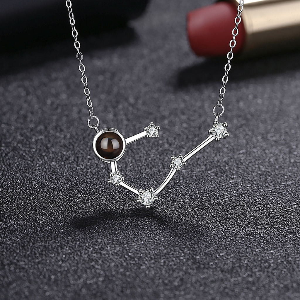 Personalized 12 Constellations Projection Necklace Customized Color Photo Pendant Jewelry Gifts - MERGE.DAY.1.FREESTYLE