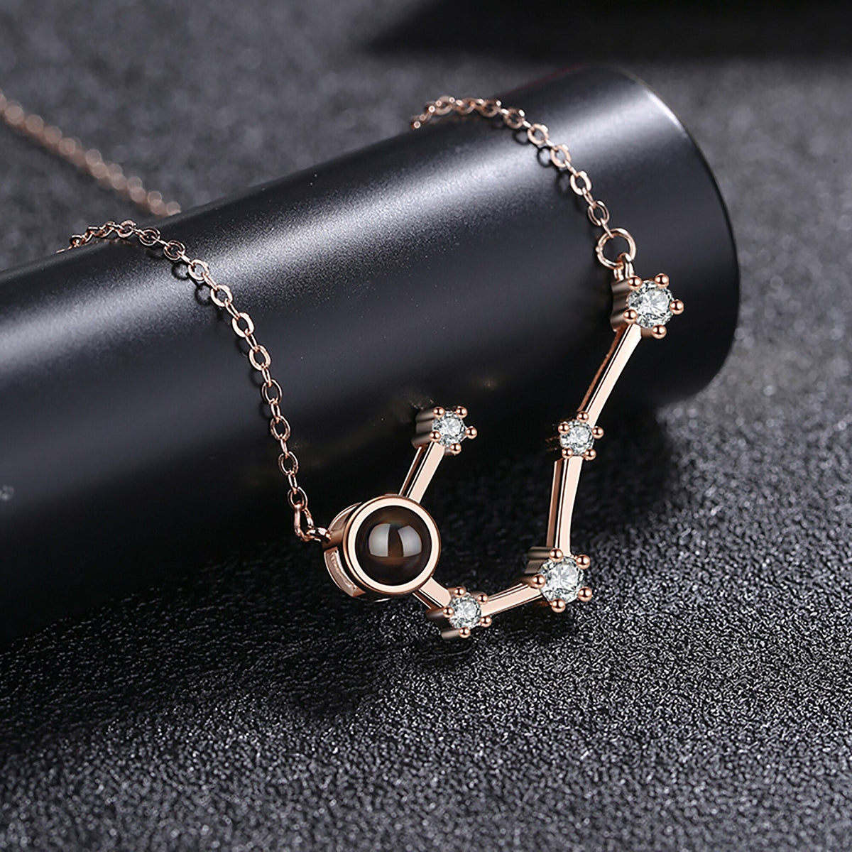 Personalized 12 Constellations Projection Necklace Customized Color Photo Pendant Jewelry Gifts - MERGE.DAY.1.FREESTYLE