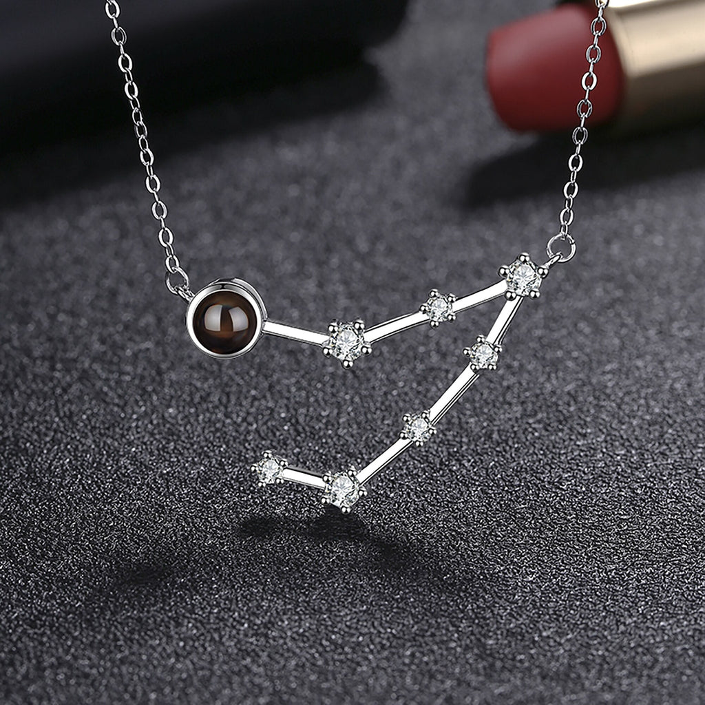 Personalized 12 Constellations Projection Necklace Customized Color Photo Pendant Jewelry Gifts - MERGE.DAY.1.FREESTYLE