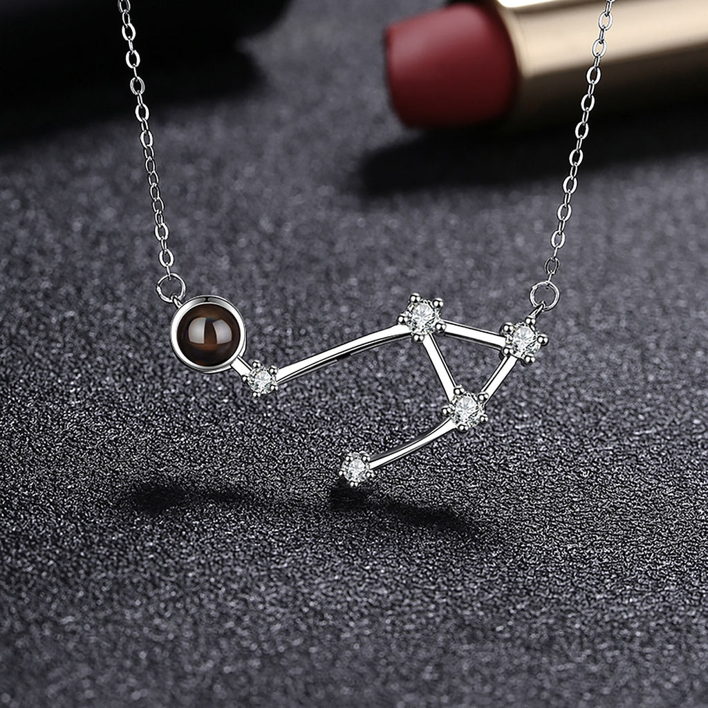 Personalized 12 Constellations Projection Necklace Customized Color Photo Pendant Jewelry Gifts - MERGE.DAY.1.FREESTYLE