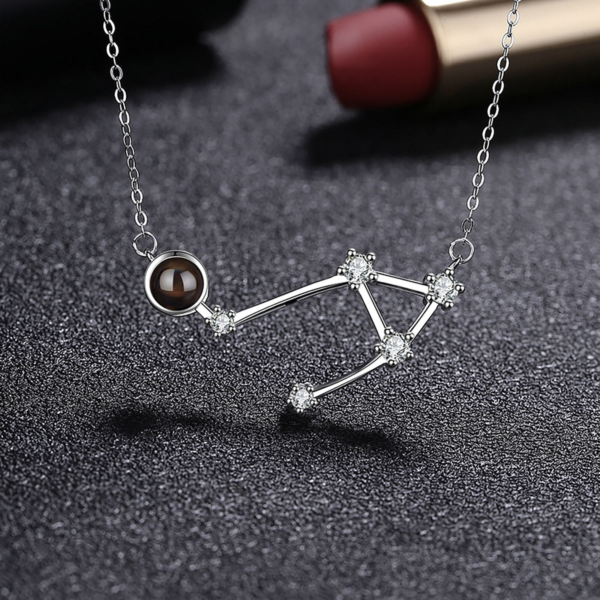 Personalized 12 Constellations Projection Necklace Customized Color Photo Pendant Jewelry Gifts - MERGE.DAY.1.FREESTYLE