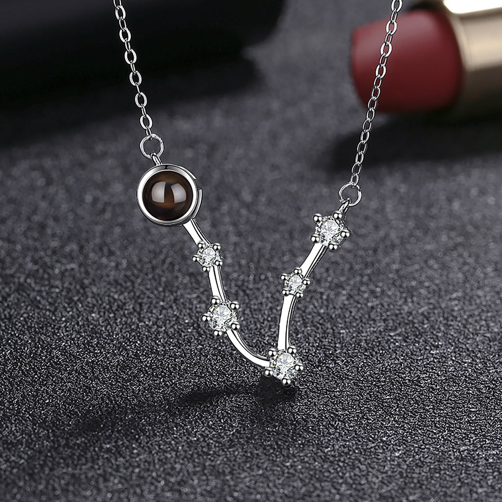 Personalized 12 Constellations Projection Necklace Customized Color Photo Pendant Jewelry Gifts - MERGE.DAY.1.FREESTYLE