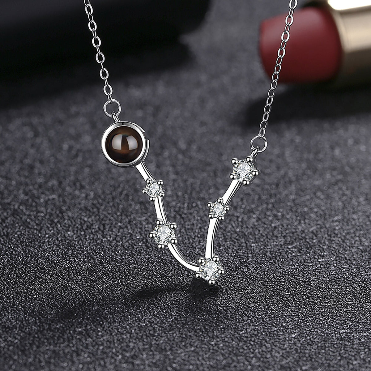 Personalized 12 Constellations Projection Necklace Customized Color Photo Pendant Jewelry Gifts - MERGE.DAY.1.FREESTYLE