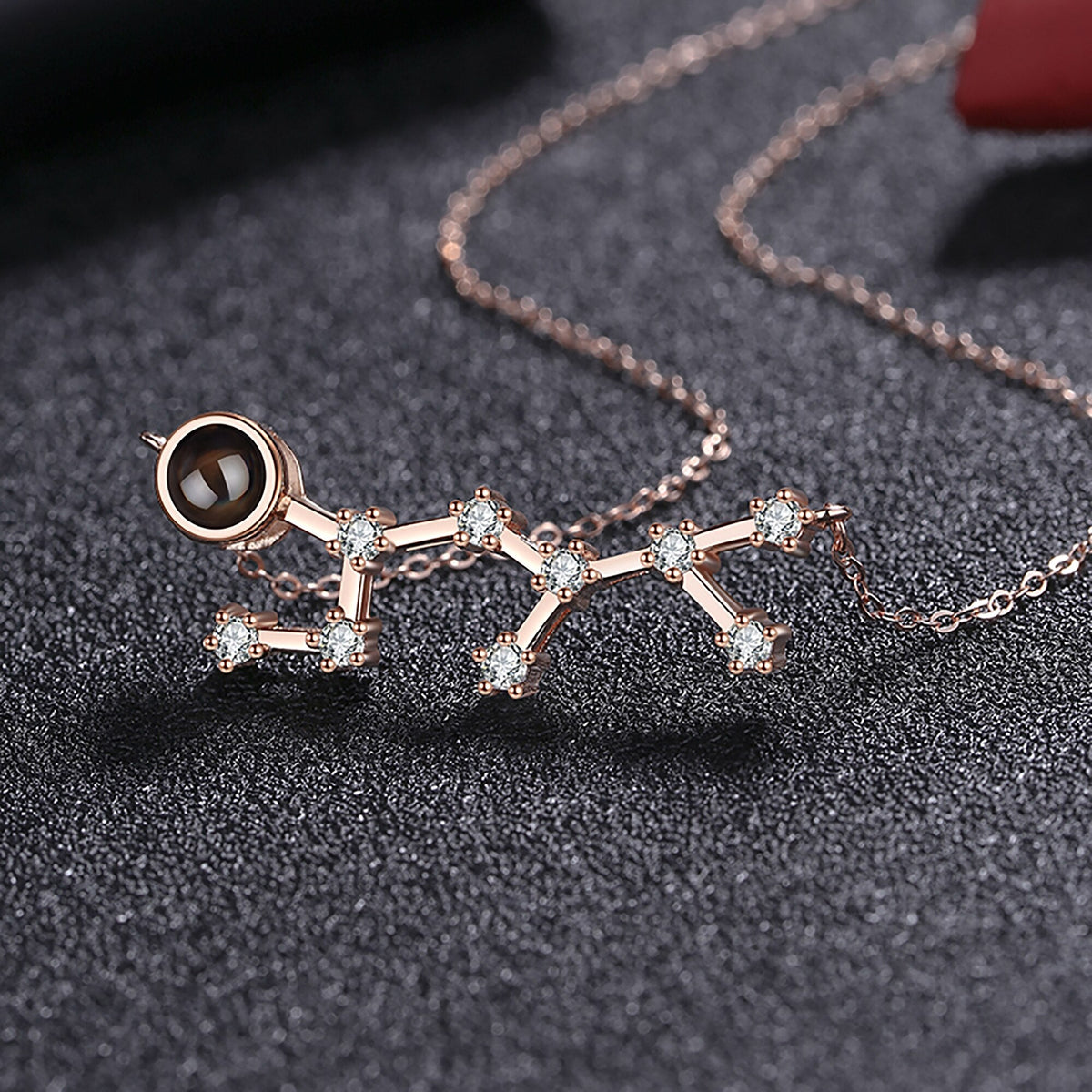 Personalized 12 Constellations Projection Necklace Customized Color Photo Pendant Jewelry Gifts - MERGE.DAY.1.FREESTYLE