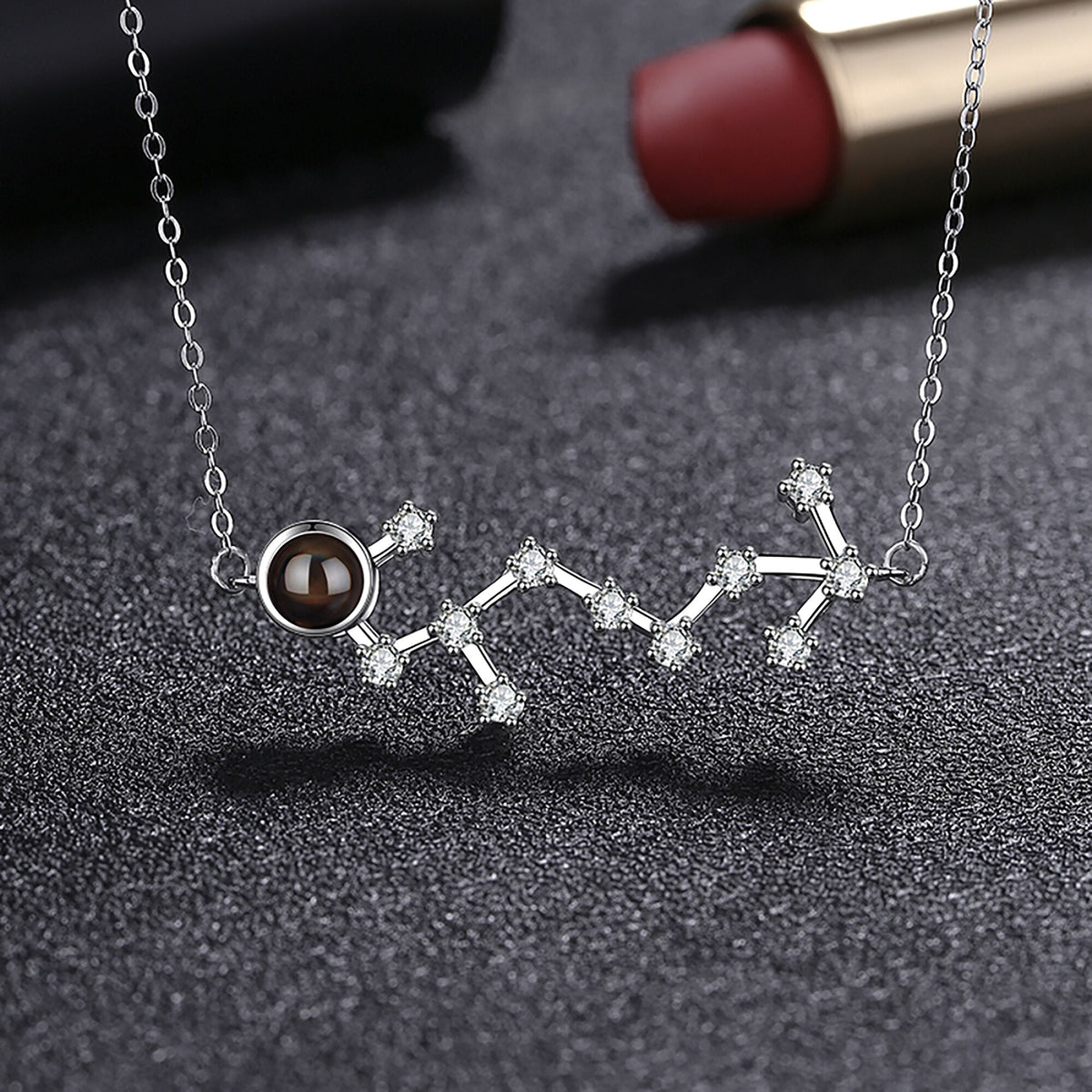 Personalized 12 Constellations Projection Necklace Customized Color Photo Pendant Jewelry Gifts - MERGE.DAY.1.FREESTYLE