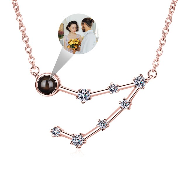 Personalized 12 Constellations Projection Necklace Customized Color Photo Pendant Jewelry Gifts - MERGE.DAY.1.FREESTYLE