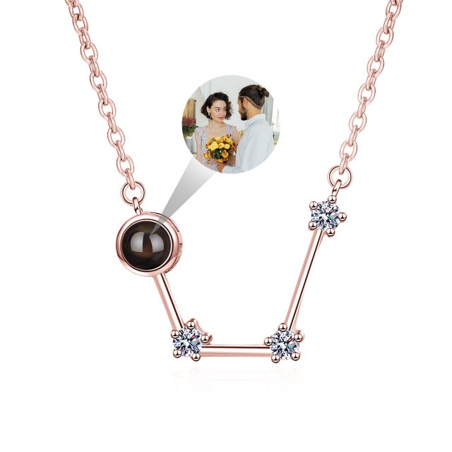 Personalized 12 Constellations Projection Necklace Customized Color Photo Pendant Jewelry Gifts - MERGE.DAY.1.FREESTYLE