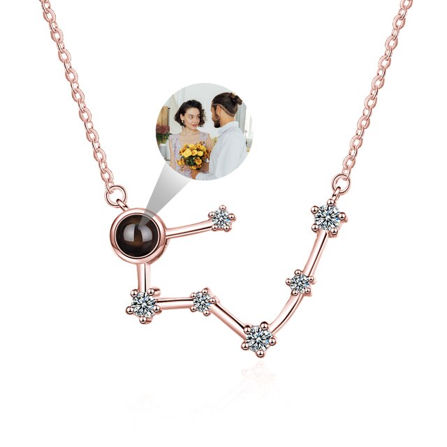 Personalized 12 Constellations Projection Necklace Customized Color Photo Pendant Jewelry Gifts - MERGE.DAY.1.FREESTYLE