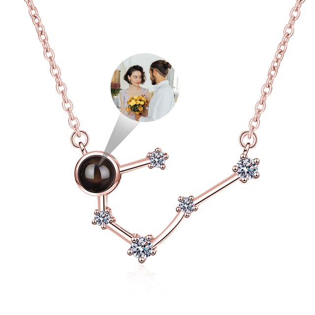 Personalized 12 Constellations Projection Necklace Customized Color Photo Pendant Jewelry Gifts - MERGE.DAY.1.FREESTYLE
