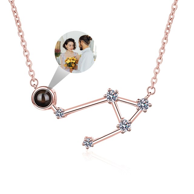 Personalized 12 Constellations Projection Necklace Customized Color Photo Pendant Jewelry Gifts - MERGE.DAY.1.FREESTYLE